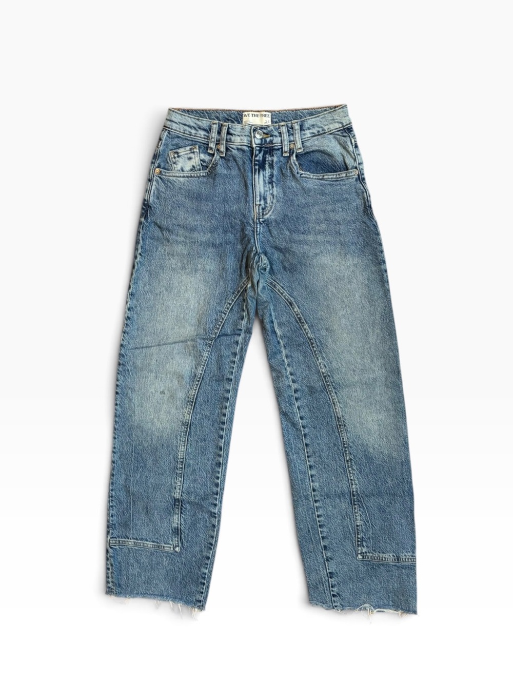 We The Free Risk Taker High Rise Straight Leg Jeans Size 25 Boho Denim - Picture 5 of 9